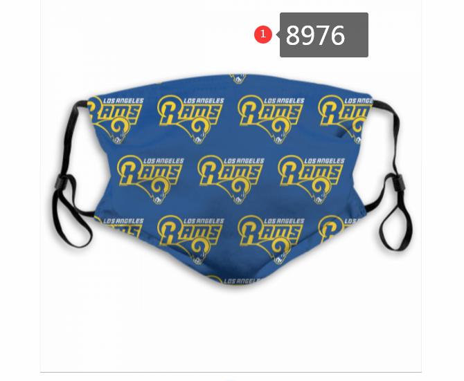 2020 NFL Los Angeles Rams  Dust mask with filter->nfl dust mask->Sports Accessory